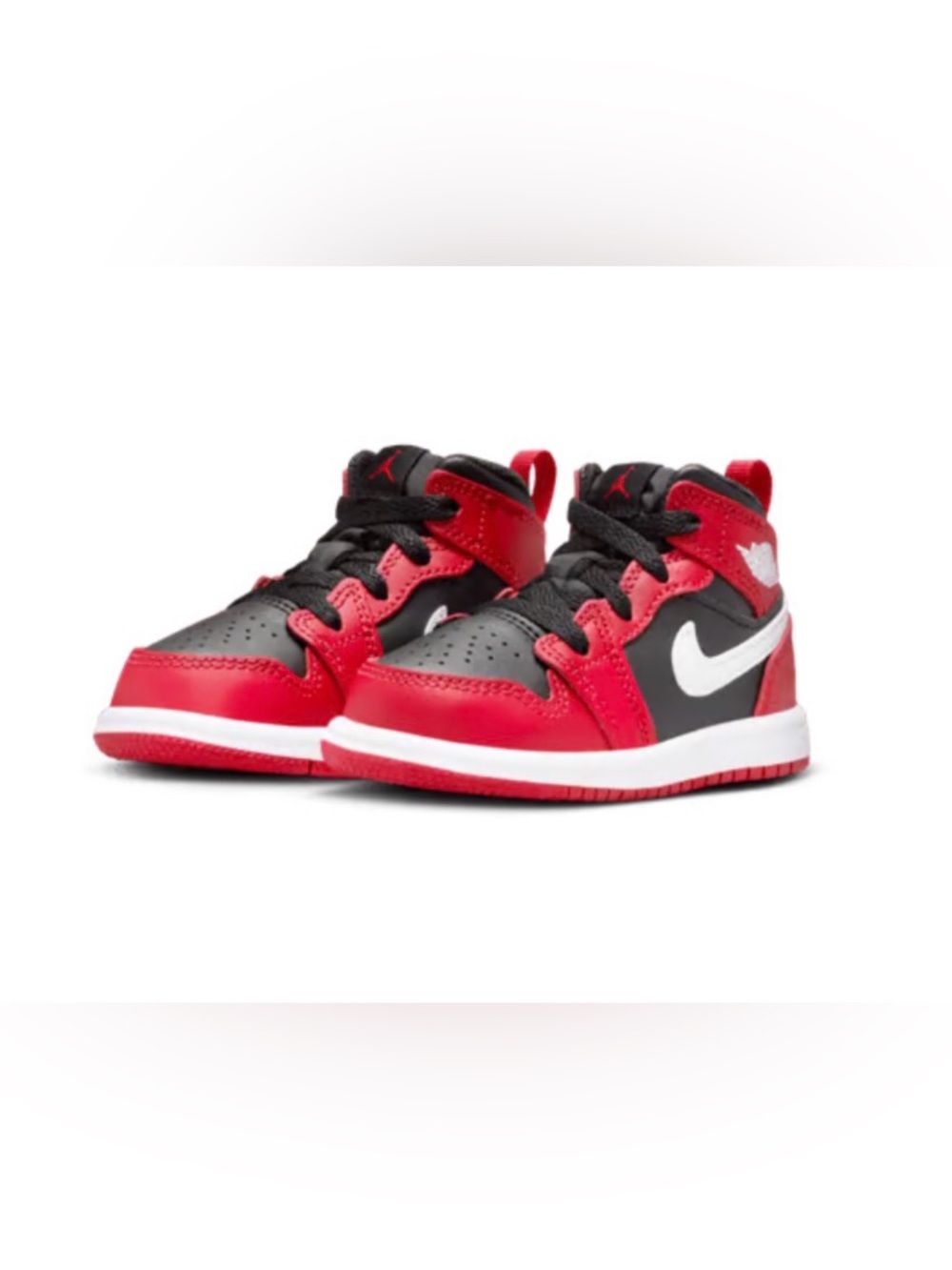 Jordan Jordan 1 Mid Black/White-Gym Red - size 4c